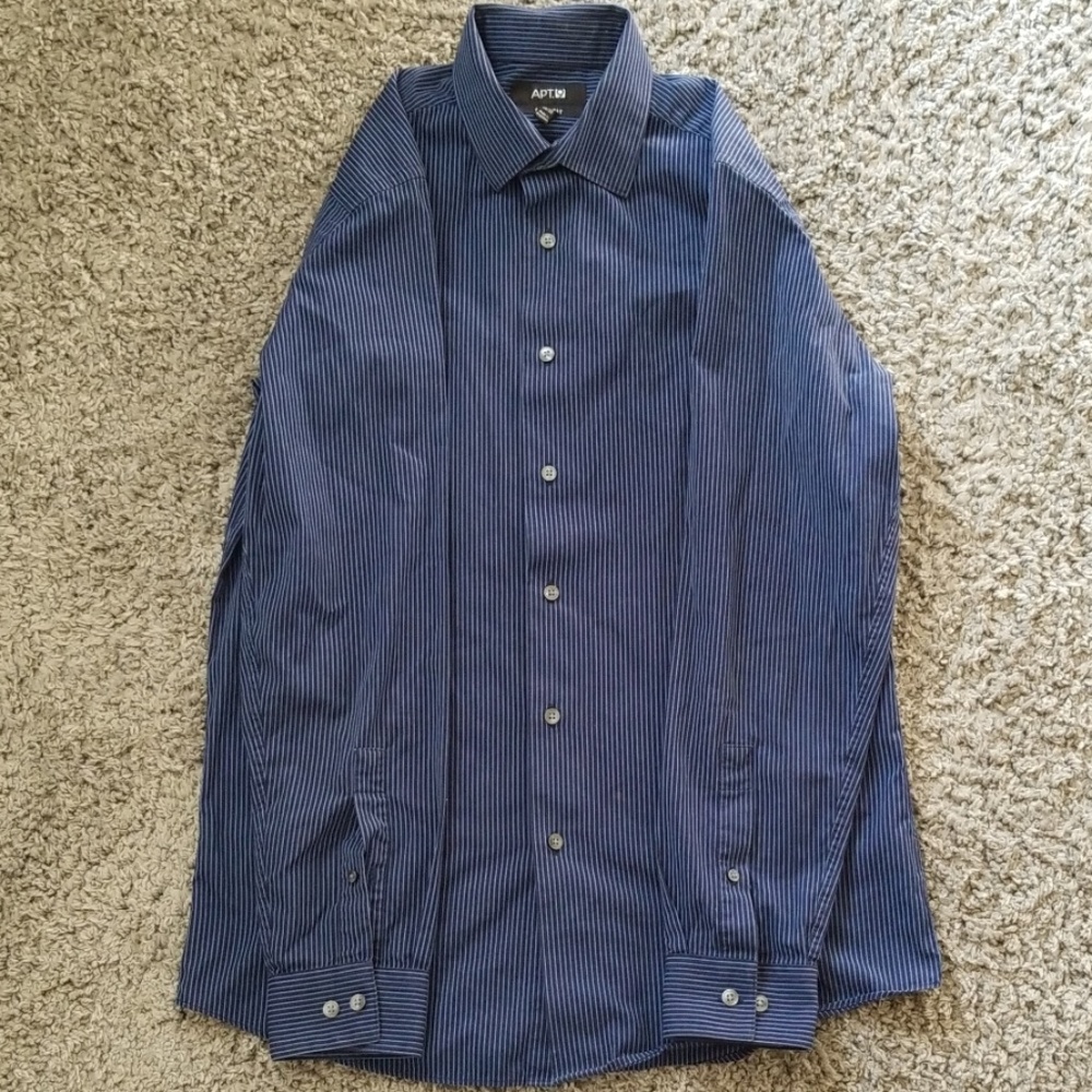 Mens dress shirt blue pinstripe - Apt 9 Slim Fit